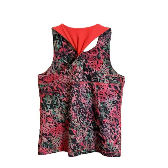 ADIDAS Youth Girls Tank Top Medium (10-12) Multicolored Animal Print Twist Back - Picture 5 of 11